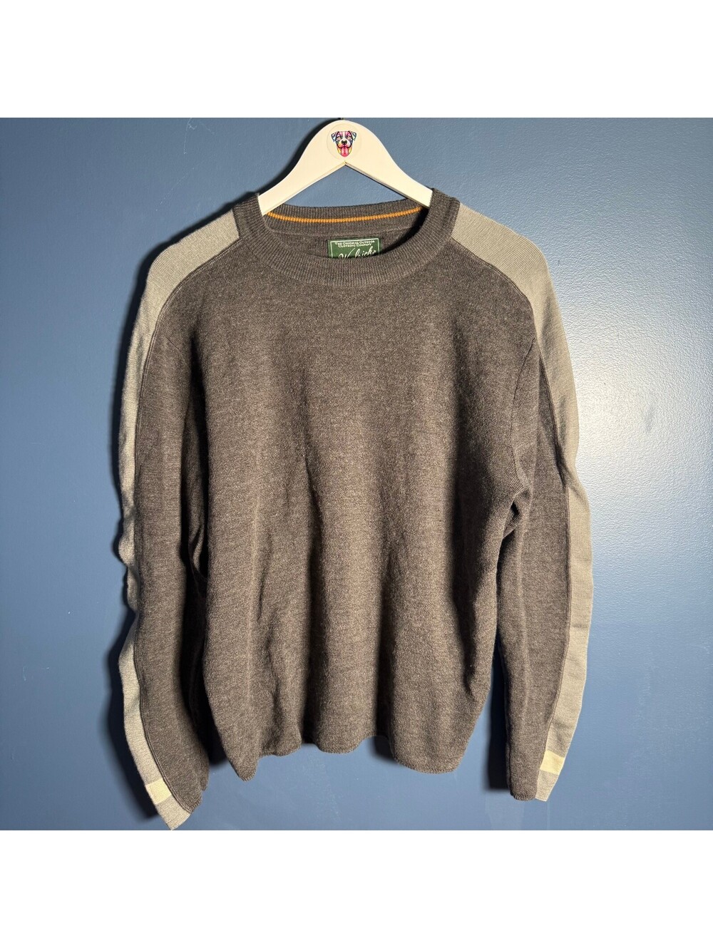 Woolrich Men's 100% Wool Crewneck Sweater Slate Heather Gray Size M
